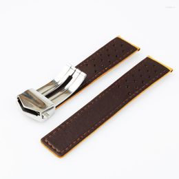 Watch Bands CARLYWET 20 22mm Real Calf Leather Grey Suede Strap VINTAGE Replacement Wrist Watchbands Belt For Tag Heure Deli22