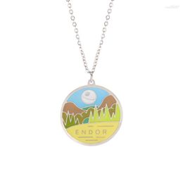 Pendant Necklaces ZDM0013 Selling 2023 Design Round Shape Necklace Endor Custom Letter Colourful Charm Lady Valentine's Day Gift