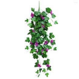 Decorative Flowers 1Pc Creative Simulation Morning Glory Eco-friendly Wall Hanging 5 Colours Decoration