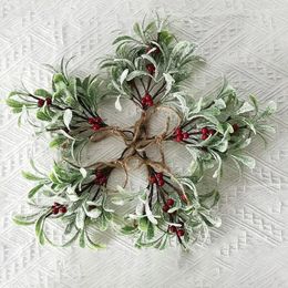 Decorative Flowers Simulation Christmas Mistletoe Ornaments DIY Handcraft Wedding Family Party Plant Home Decoration Accessories