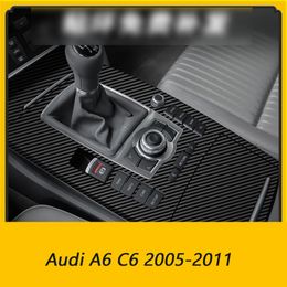 For Audi A6 C6 2005-2011 Self Adhesive Car Stickers Carbon Fibre Vinyl Car stickers and Decals Car Styling Accessories