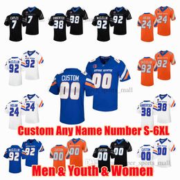 Custom S-6XL Boise State Broncos College Football Jerseys Zabransky Latrell Caples Doug Martin George Holani Leighton VanderEsch Shea McClellin Any Name Number