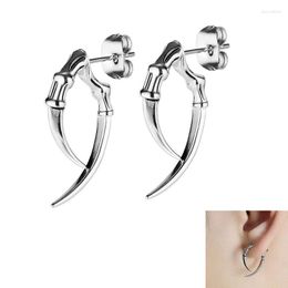 Stud Earrings 1Pair Retro Wind Claw Men Hip Hop Stainless Steel Cute For Boyfriend Or Women L184