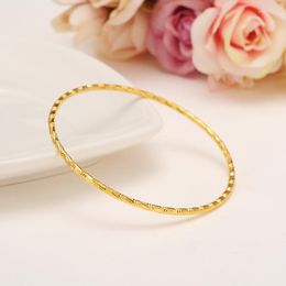 Bangle 65mm 24K Gold Plated Bangles Ethiopian Africa Fashion Color For Women African Bride Wedding Bracelet Jewelry Gifts Melv22