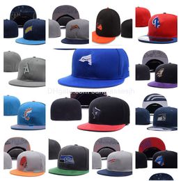 Ball Caps Fitted Hats All Team Logo Embroidery Adjustable Baskball Designer Men Outdoor Sports Cotton Snapbacks Flat Closed Beanies Dh2Xc