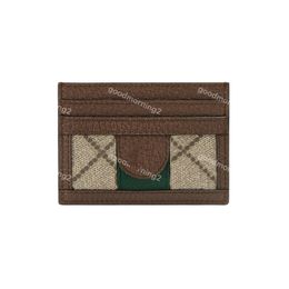 Designers Card Holder Square Men Women 3 Colours Cards Bags Lambskin top quailty Mini Wallets Coin purse Interior Slot Pocket Genuine Leather Ophidia Purses
