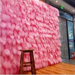 ostrich feather decorations backdrops party wedding Birthday po props wall whole Anniversary supplies 15-20cm 100pcs each b239F