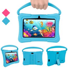 Children Tablet 7 Inch Android Toddler Tablet 1G RAM 16G ROM WiFi G-sensor Shockproof Case Educational Toy Gift for Children