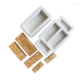 Baking Moulds Gold Bar Silicone Sugar Turning Mould DIY Cake Chocolate Decoration Handmade