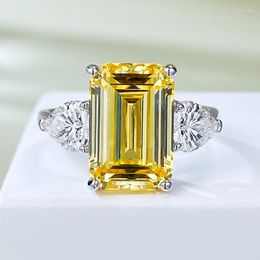 Cluster Rings Gem Ring Emerald Cut 5 12 8 Small Design Sugar Diamond Female