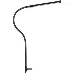 Table Lamps Desk Lamp Plastic Lights With Clamp For Home Office 3 Modes 10 Brightness Long Flexible Gooseneck US Plug