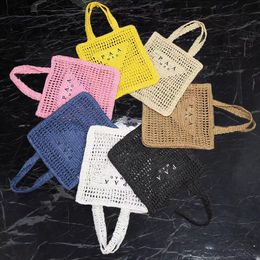 New style Luxury pink Designer Bag Straw Summer women's weave Beach bags hollow out handbag clutch tote travel fashion handbags Shoulder Bag