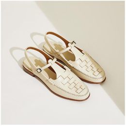 Baotou Handgewebte Sandalen Vintage Damen Sommer Caligae Damen Fischerschuhe 6606