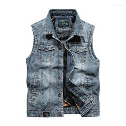 Men's Jackets Denim Casual Sleeveless Jacket Men Spring Autumn Vintage Mens Cowboy Vest Male Motorcycle Jeans Coat Chaquetas Hombre Size