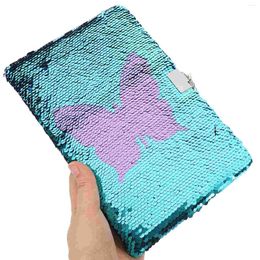 Sequin Notebook Adorable Girl Diary Lock Key Kids Decor Decorative Notepad Notebooks Girls