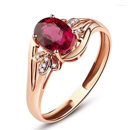 Cluster Rings Fashion 925 Silver Jewellery With Created Ruby Gemstone Open Finger Ring For Women Wedding Party Gift Accessories Wholesale