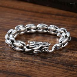 Link Bracelets Karloch Silver Colour China-Chic Bracelet Vintage Street Scarf Mary Simple Versatile Woven Dragon Men's