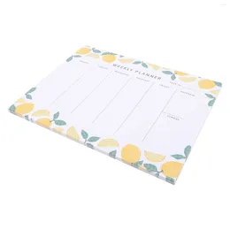 Weekly Planner Notepad For Daily Schedule To Do List Notes Habit Academic Lemon