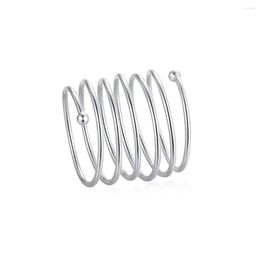 Cluster Rings U7 925 Sterling Silver Stackable Knuckle Ring Full Cable Wrapped Open Finger For Women Men Minimalist Jewellery