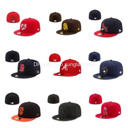 Ball Caps Fitted Hats Brand Snapbacks Hat Men Adjustable Baskball Football Embroidery Designer All Team Letters Outdoor Sports Dheq0