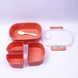 Dinnerware Sets Office Adult Lunchbox Three Or Four Grid Microwave Oven Lunch Box Cartoon Small Fresh Student