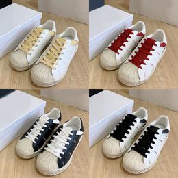 Designer shoes Casual Shoes shell head flat shoes 2023 New Women Sneakers Colorful Lacing outdoor shoes round head couple models board shoes with box