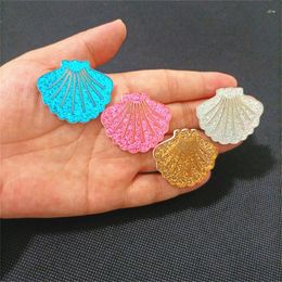 Stud Earrings KUGUYS Summer Shell Glitter For Women Acrylic Blue Pink Gold Silver Colour Cute Jewellery Fashion Accessories