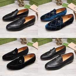 Designers Shoes Men Loafers Genuine Leather Brown black Mens Suede Casual Designer Dress Shoes Slip On Wedding Shoe with box 38-46