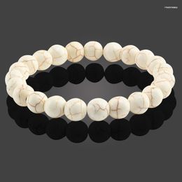 Strand Simple Natural Stone Beaded Bracelet Prayer Buddha Rosary Chakra Bracelets Elastic Bangles Women Men Yoga Wrist Charm Jewellery