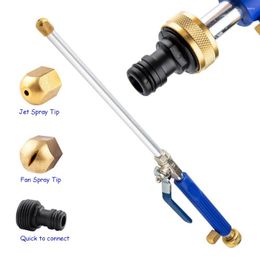 Watering Equipments High Pressure Water Gun Metal Spray Car Washing Tools Garden Jet Washer With 2 Nozzle For Hose