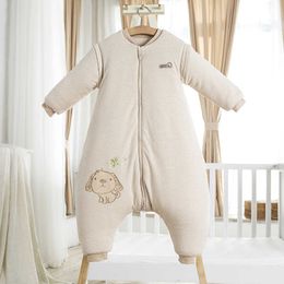 Sunshine Maternal Infant Products Autumn and Winter Colored Cotton Newborn Split Leg Baby Sleeping Bag Children's Kick Proof Quilt