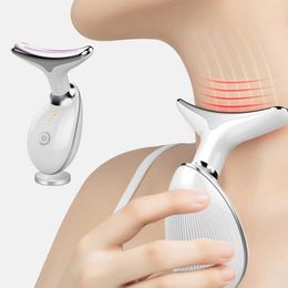 Face Massager Anti Aging Neck Lifting Beauty Device Skincare Face Neck Skin Tightening Anti Wrinkle EMS Thermal Vibration Massager 230621