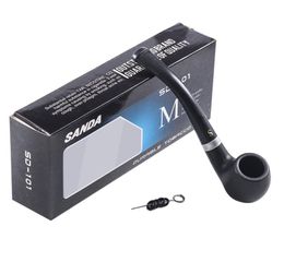 Smoking Pipes Mini pipe circulating microporous filter tip, black portable resin pipe, curved, portable and detachable