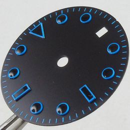 Watch Repair Kits 31.3mm Black/blue Dial Date Window Fit ETA 2836 Mingzhu 2813 Movement Men's