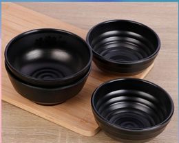 Bowls Heat Resistant Melamine Frosted Black Bowl Ramen Household Soup Noodle Imitation Porcelain Eating Rice