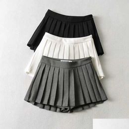 Skirts Spicy Girls Pleated Skirt Womens Small Black 2023 Summer Jk College Style High Waist Mini Drop Delivery Apparel Clothing Dhvar