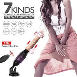 vibrator heating wireless remote control telescopic machine adult sex toy English version 75% Off Online sales
