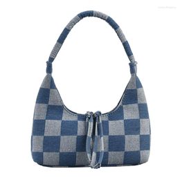 Evening Bags Trendy Fashion Ladies Underarm Shoulder Designer Jeans Handbags Women Denim 2023 Crossbody Tote Purse