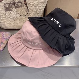 Hot summer fashion leisure designer Bucket Hat Beach Summer Casquette advanced sense full of simple men's and women's Fisherman's shading