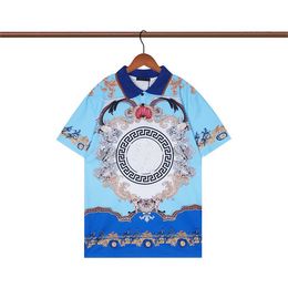 2# Summer Polos Fashion Embroidery Mens Polo Shirts Highly Quality T Shirt Men Women High Street Casual Top Tee size M-3XL #109