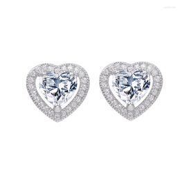 Stud Earrings Bettyue Cute Deisgn Heart-shape For Female Lovely Earring With Three Zirconia Two Color Fashion Jewelry In Party