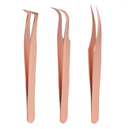 Makeup Brushes Lash Tweezers Comfortable Grip Eyelash Extension Stainless Steel Professional Tightly Tip For Beauty Salon