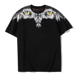 Mb Trendy Marcelo Classic Black and White Yin Yang Water Drop Wings Feather Short Sleeve Men's Women's T-shirtab75 22