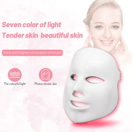 Face Massager 7 Colours Led Mask Beauty Skin Care Rejuvenation Wrinkle Acne Removal Face Beauty Therapy Whitening Tighten Instrument 230621