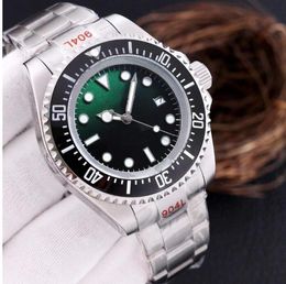 Mens watches 44mm ceramic bezel black dial 126660 mechanical automatic silver stainless steel bracelet wristwatches original box