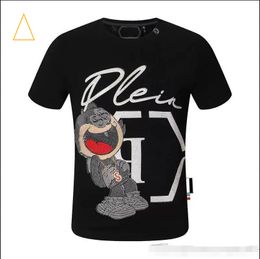 NEW Phillip Plain Men T-Shirt designer PP Skull Diamond t shirt Short sleeve Dollar Brown bear Brand tee O-Neck high Quality Skulls TShirt tees tops 88305