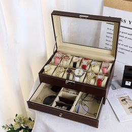 Jewellery Boxes Exquisite Selling Double layer Watch Box High capacity Glasses Storage Sunglasses Display 230621