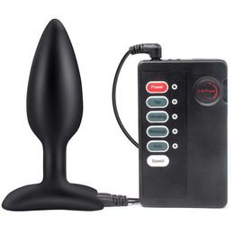 Electric shock anal plug multi frequency stepless speed regulation pulse G point vestibular and flirting adult products 75% Off Online sales