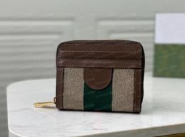 10A Top Quality Designer bag Wallet Marmont Ophidia Classic Card Holders 658552 Ebony Canvas Red Green Striped Ribbon Women Vintage Leather Coin Purse Wallets Box