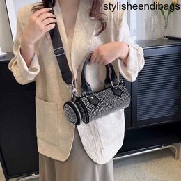 stylisheendibags Summer Messenger Bags New Trend Full Water Diamond Handbag Women's with Advanced Sense Cylinder Single Shoulder Crossbody Mother Bag 7062#